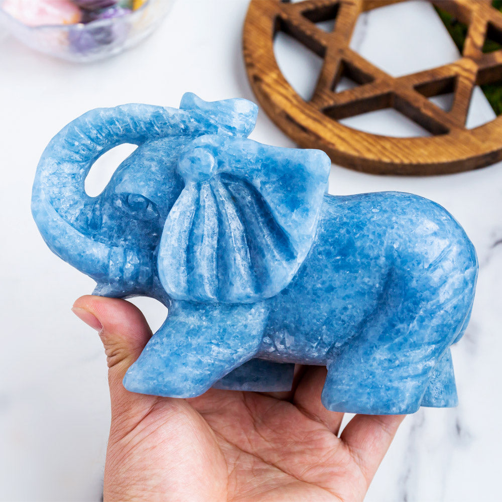 Blue Calcite Elephant