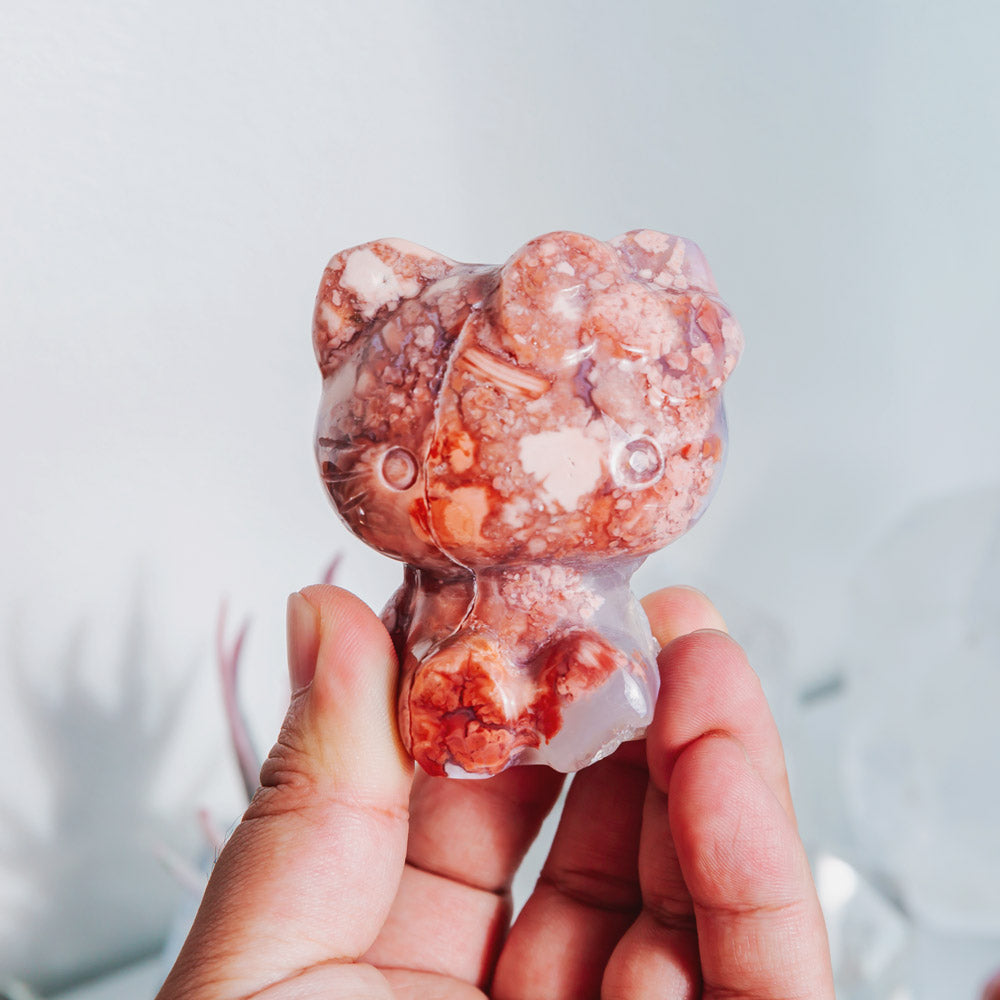 2.5" Pink Agate Hello Kitty