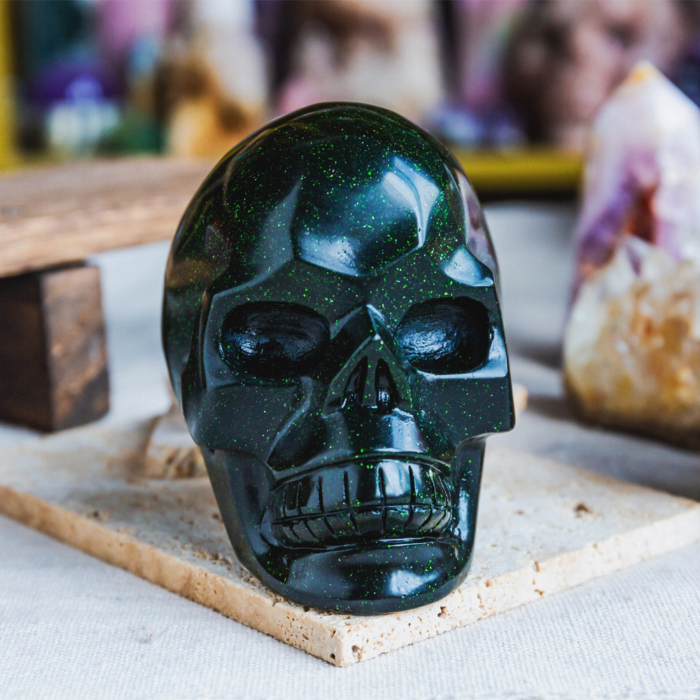 Green Sandstone Skull