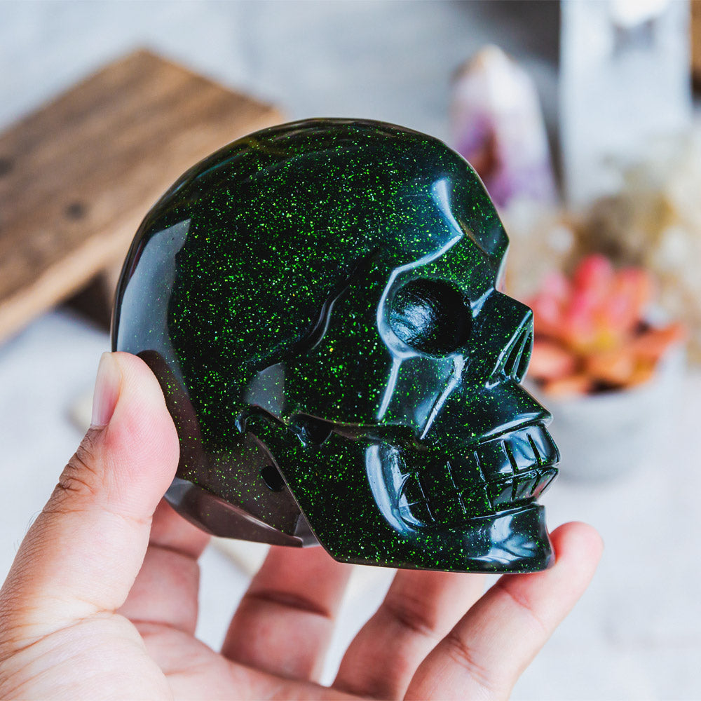 Green Sandstone Skull