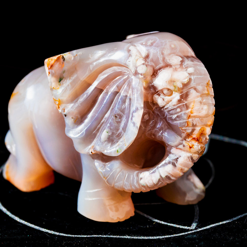 Flower Agate Elephant