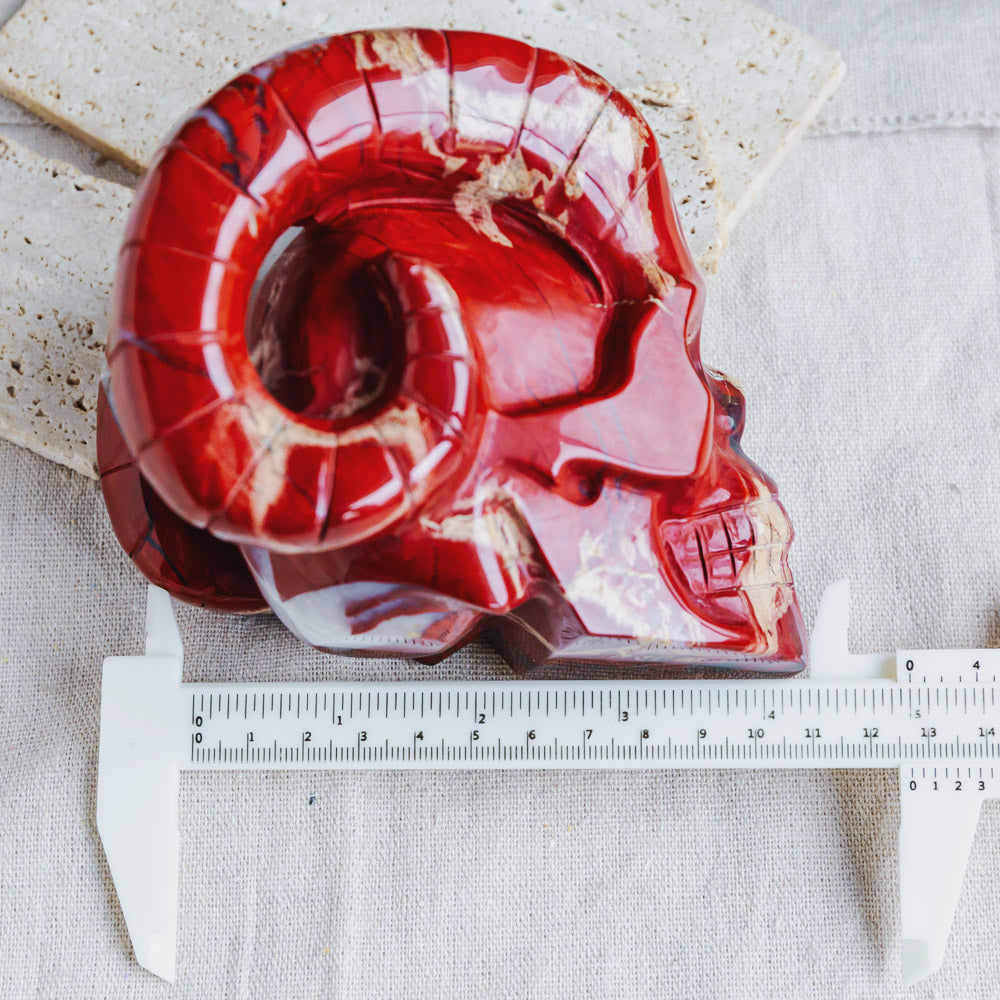 Red Jasper Sheep Skull