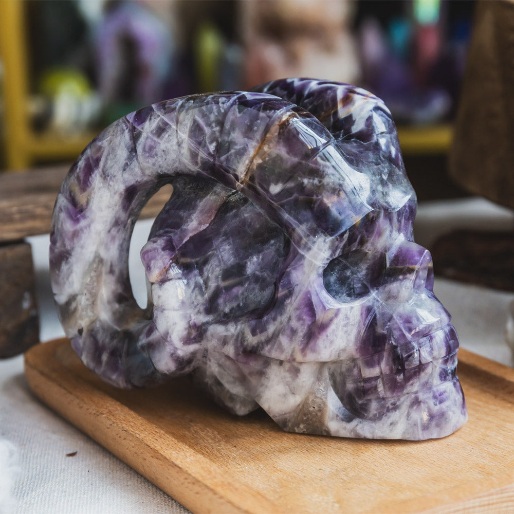 Dream Amethyst Sheep Skull