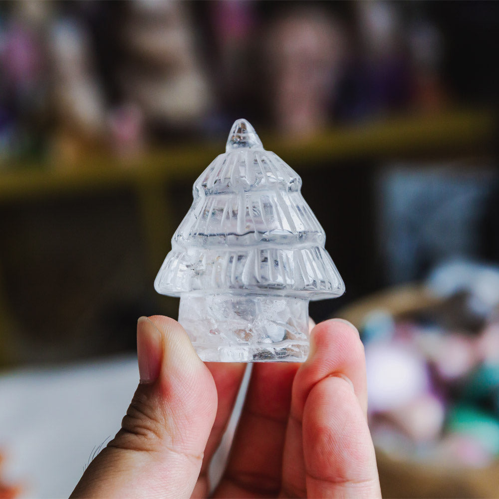 Clear Quartz Christmas Tree