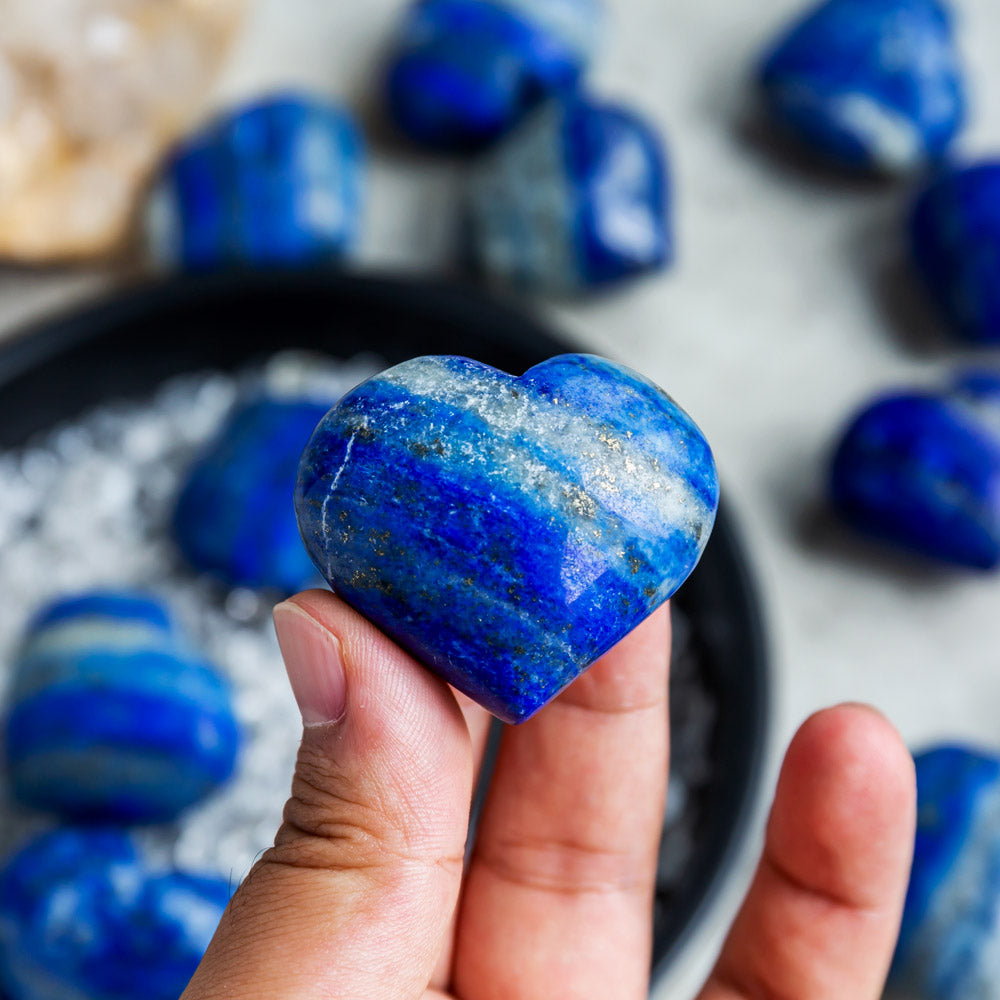 Lapis lazuli heart