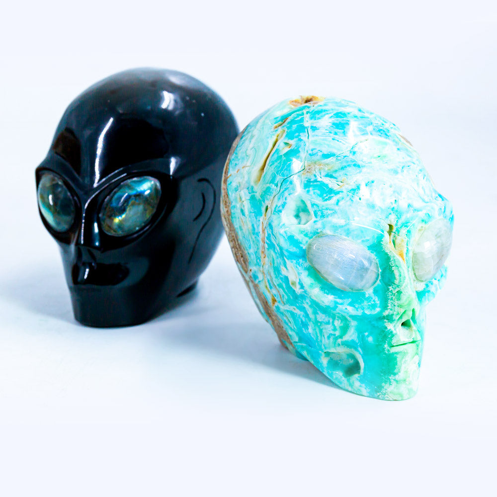 Alien Skull With Labradorite Eyes