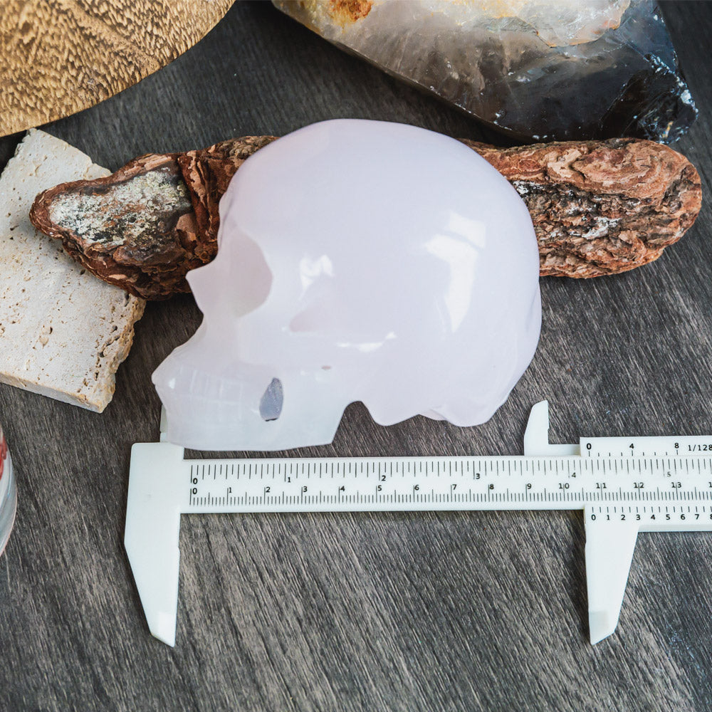 Pink Calcite Hollow Out Skull