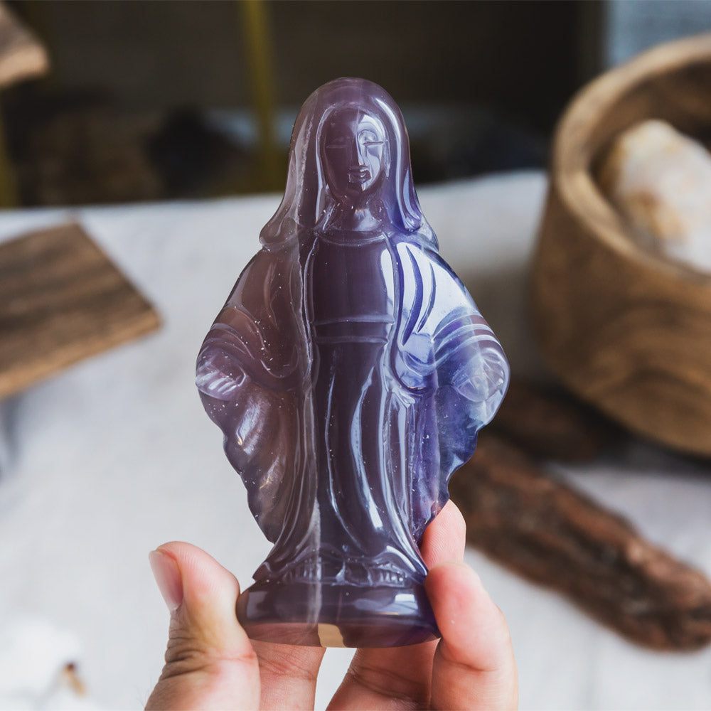 Fluorite Virgin Mary