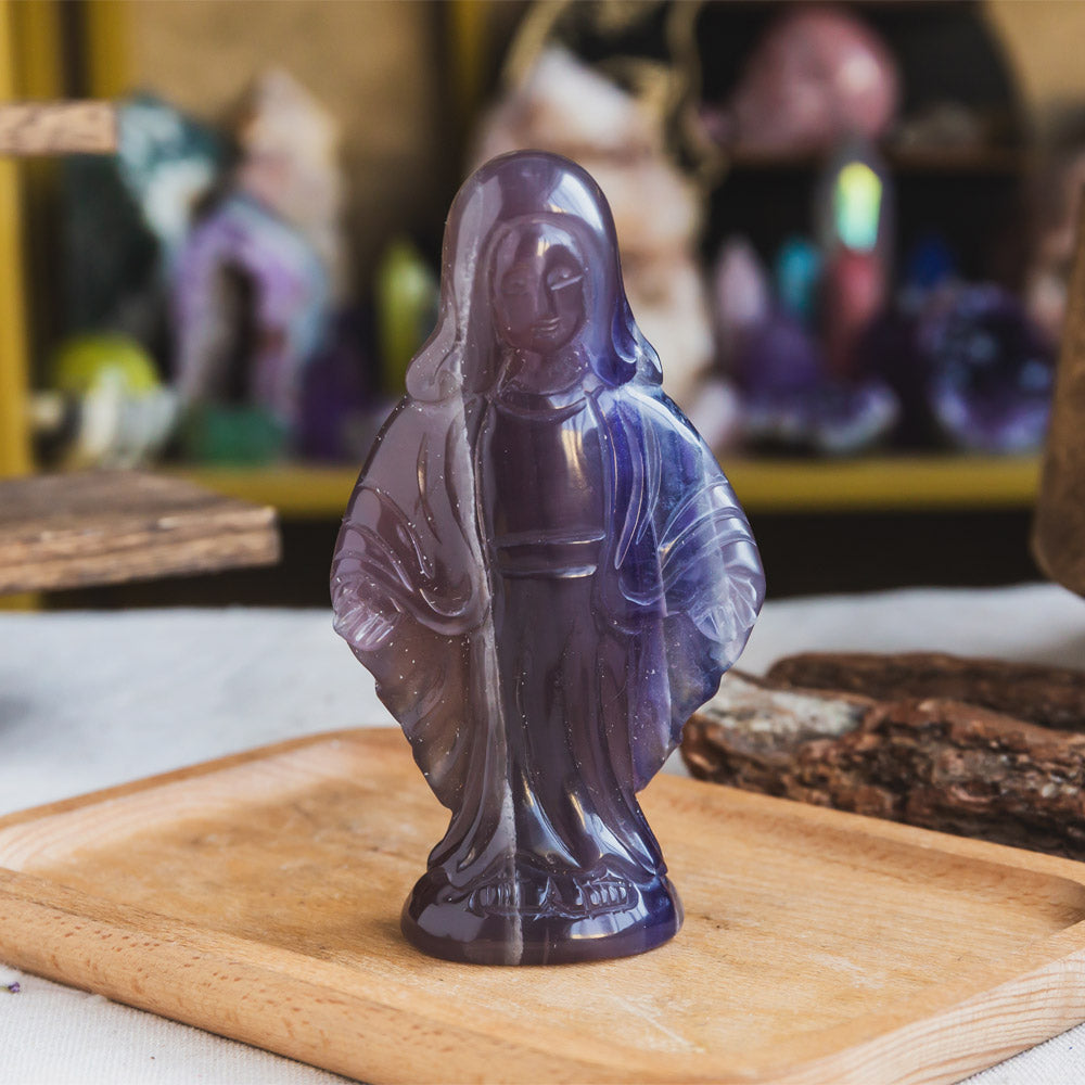 Fluorite Virgin Mary