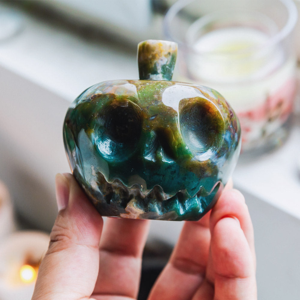 Ocean Jasper Apple Skull