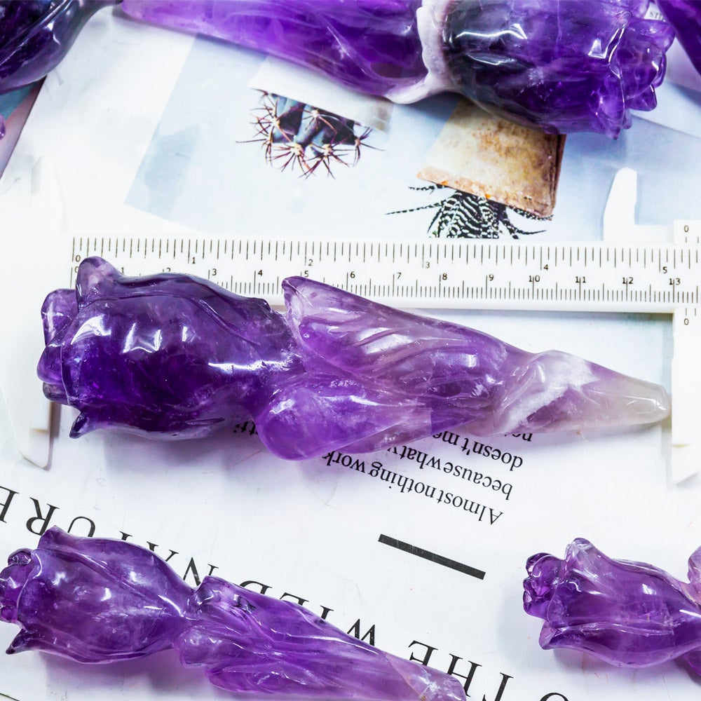 Dream Amethyst crystal rose wand