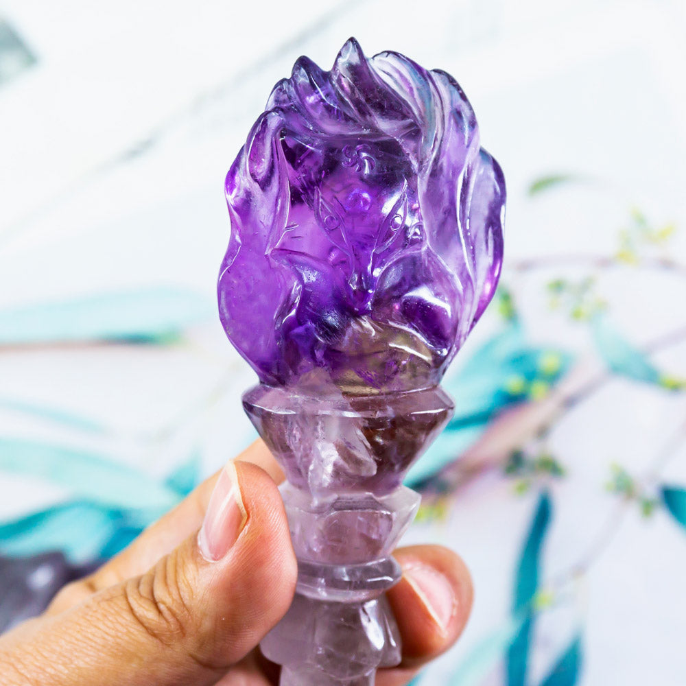 Amethyst Nine Tailed Fox Magic Wand