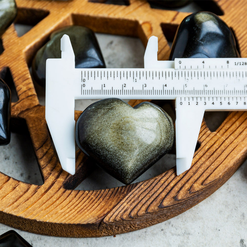 Golden Sheen Obsidian Heart