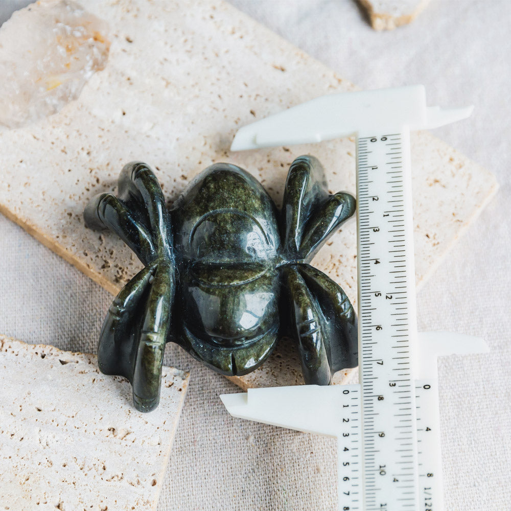 Golden Sheen Obsidian Spider