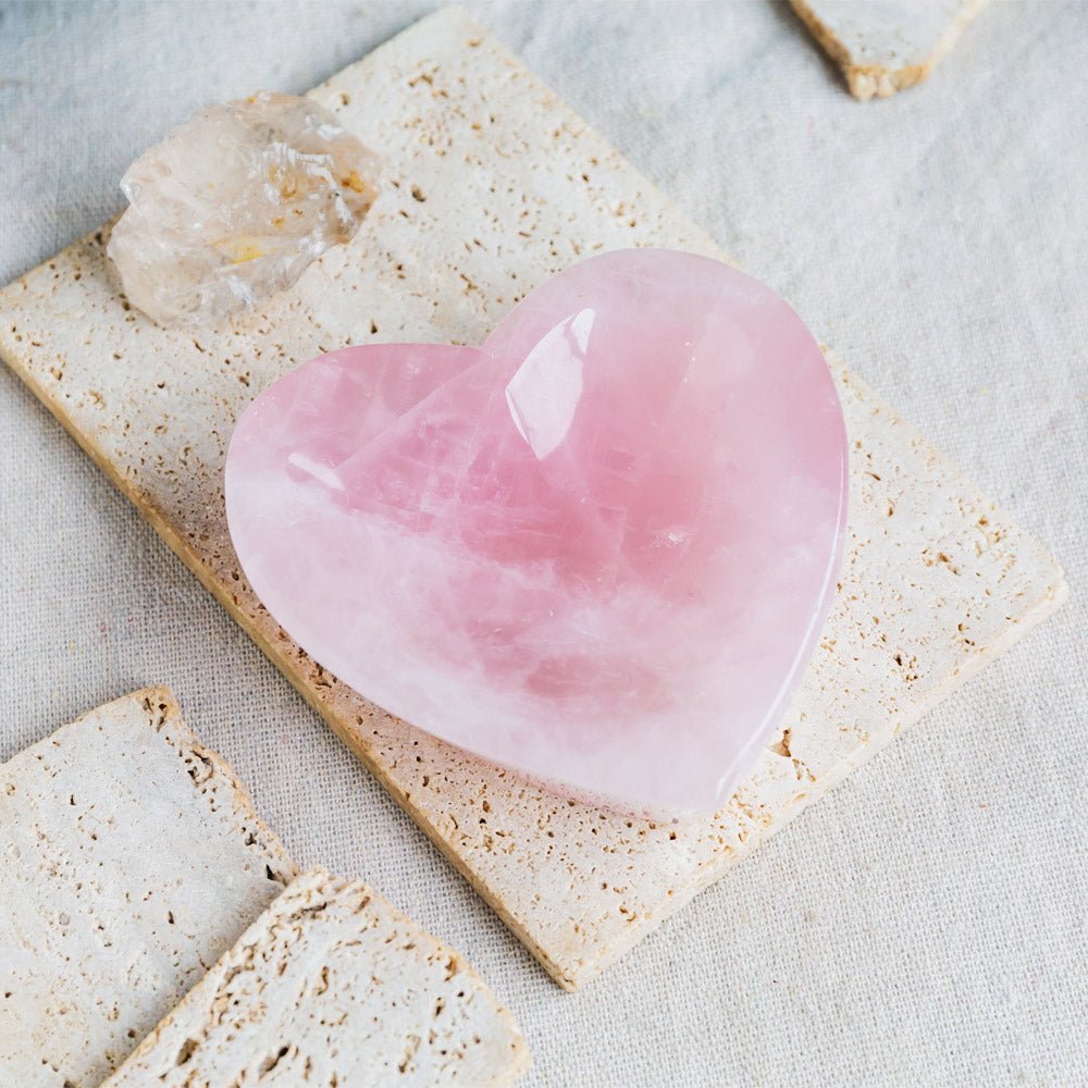 Rose Quartz Heart Bowl