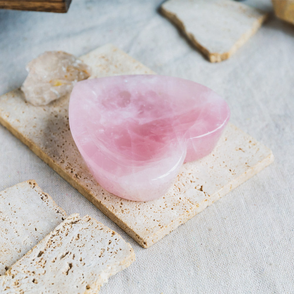 Rose Quartz Heart Bowl