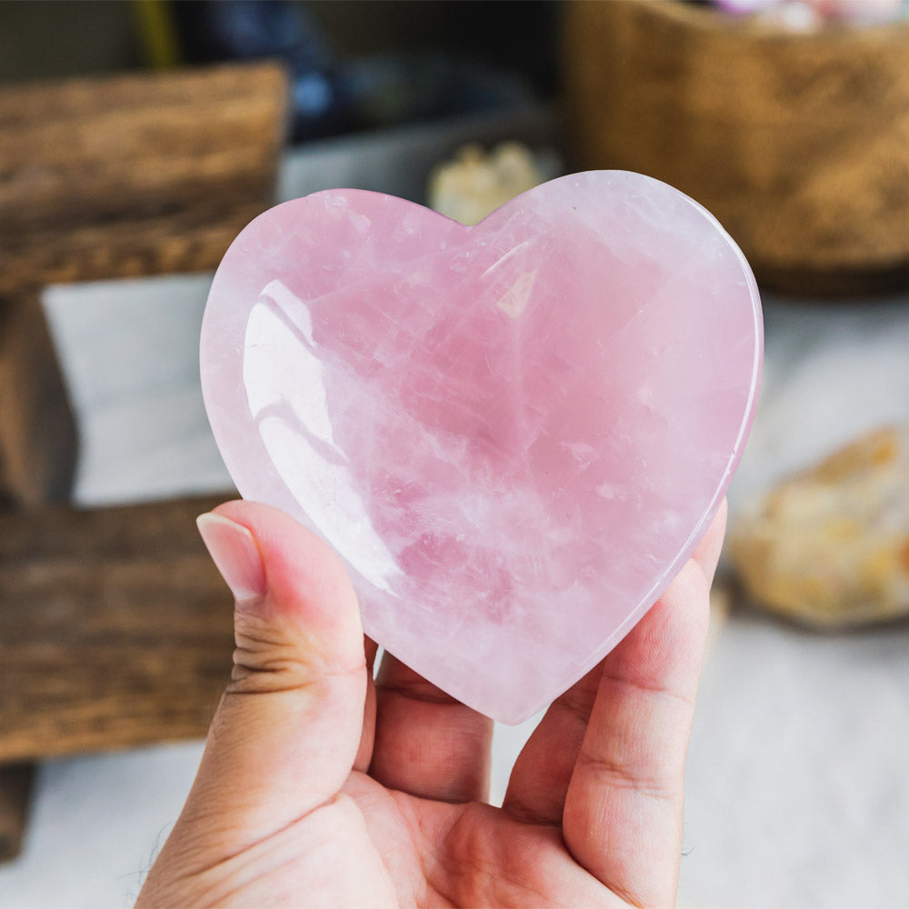 Rose Quartz Heart Bowl