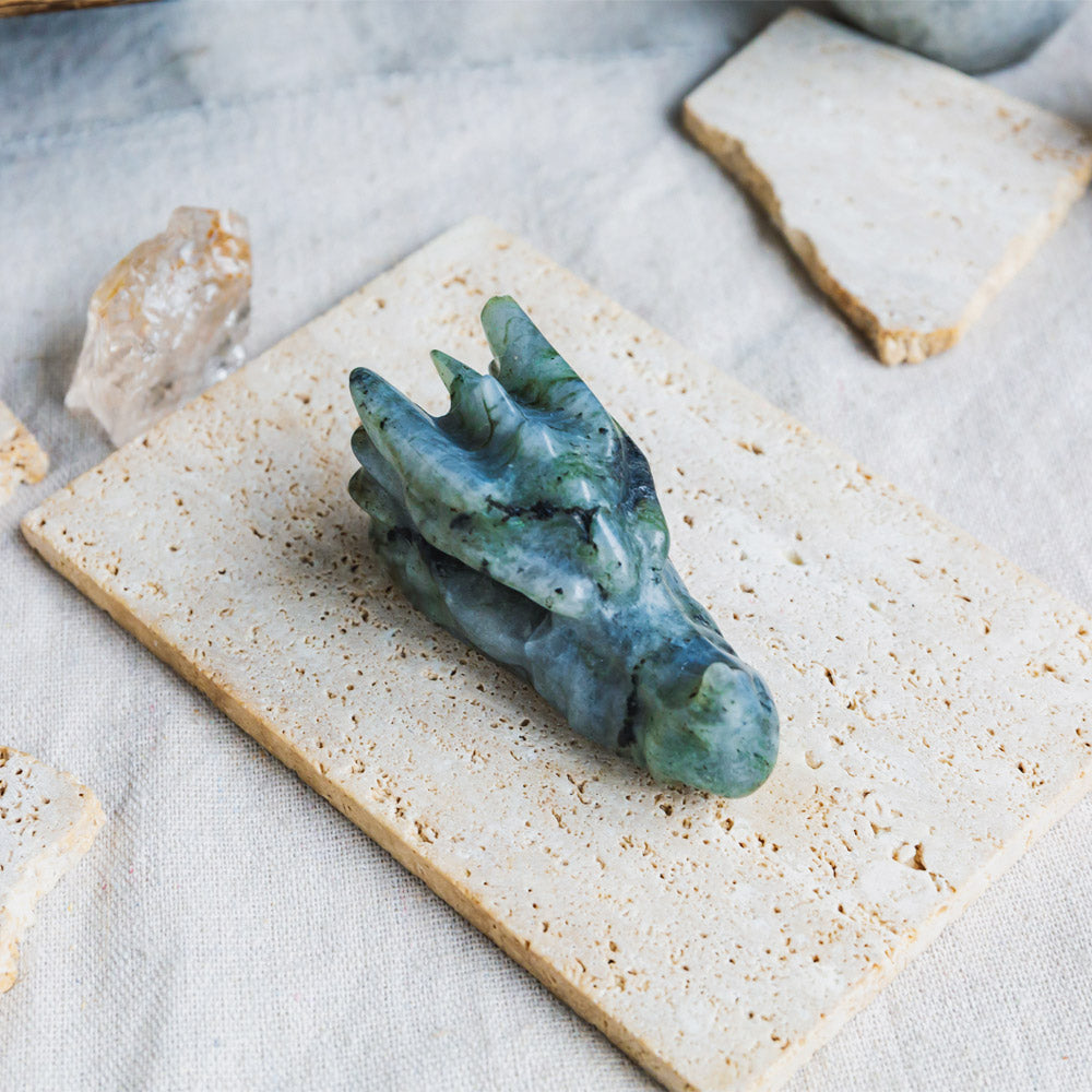 Labradorite Dragon Head