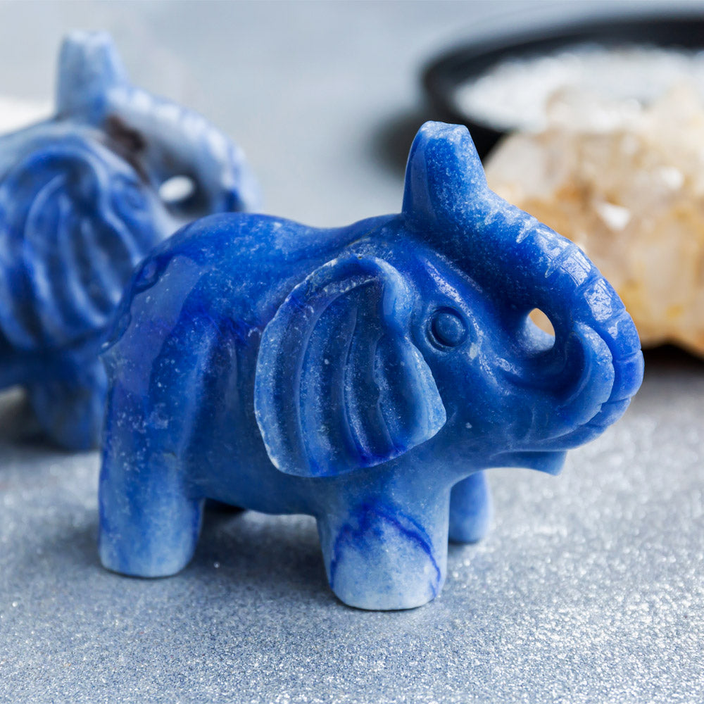 Blue Aventurine Elephant