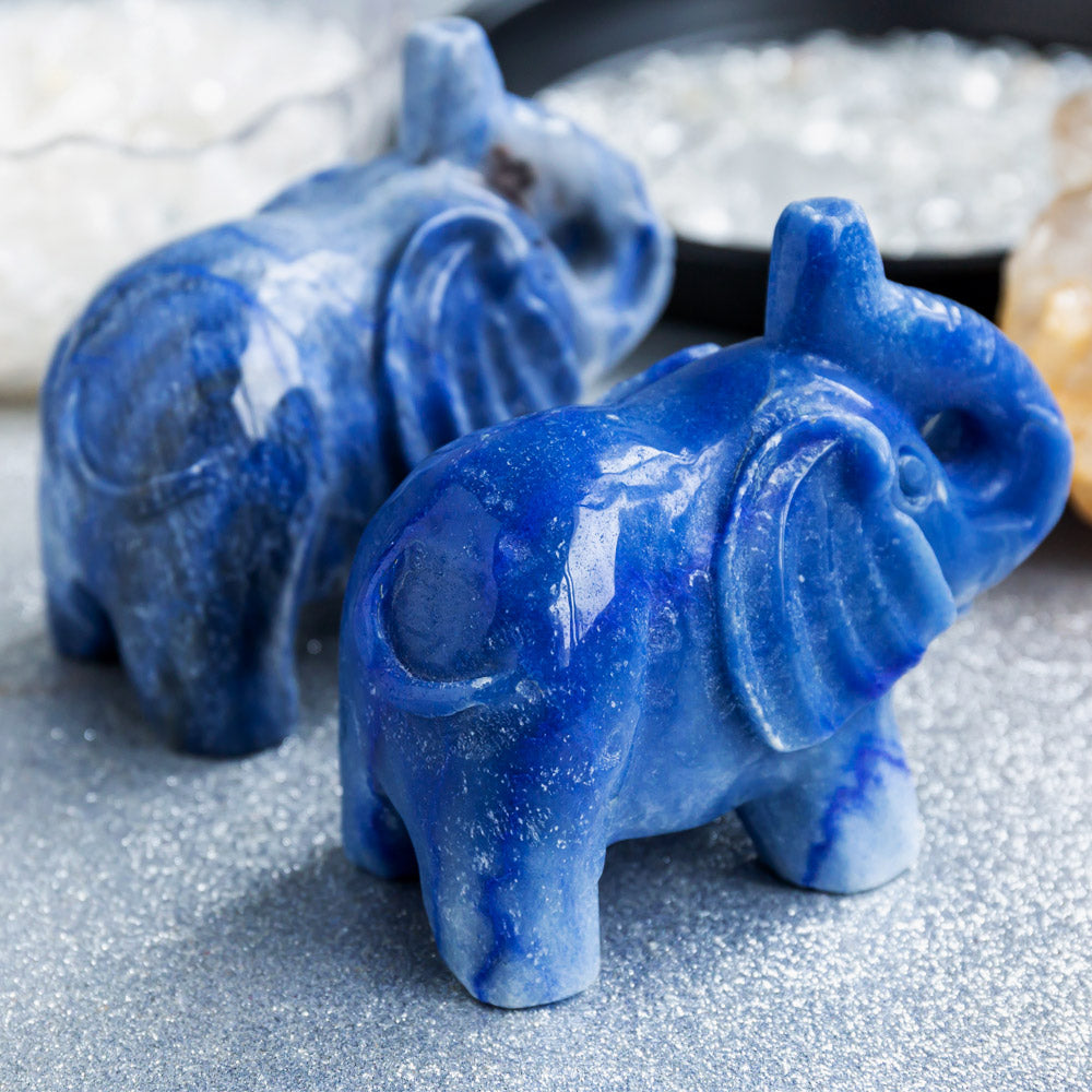 Blue Aventurine Elephant