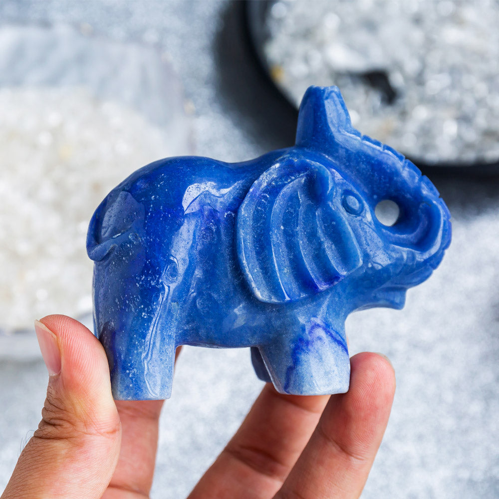 Blue Aventurine Elephant