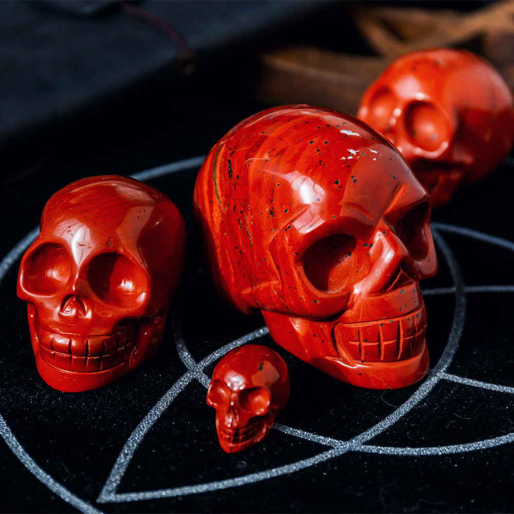 2" Red Jasper Skull