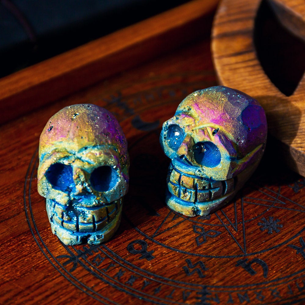 Aura Quartz Skull