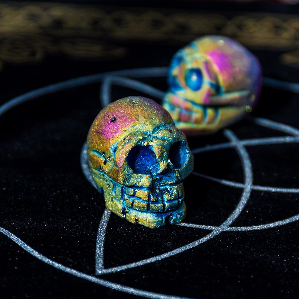 Aura Quartz Skull