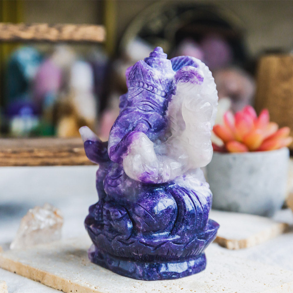 Lepidolite Ganesha