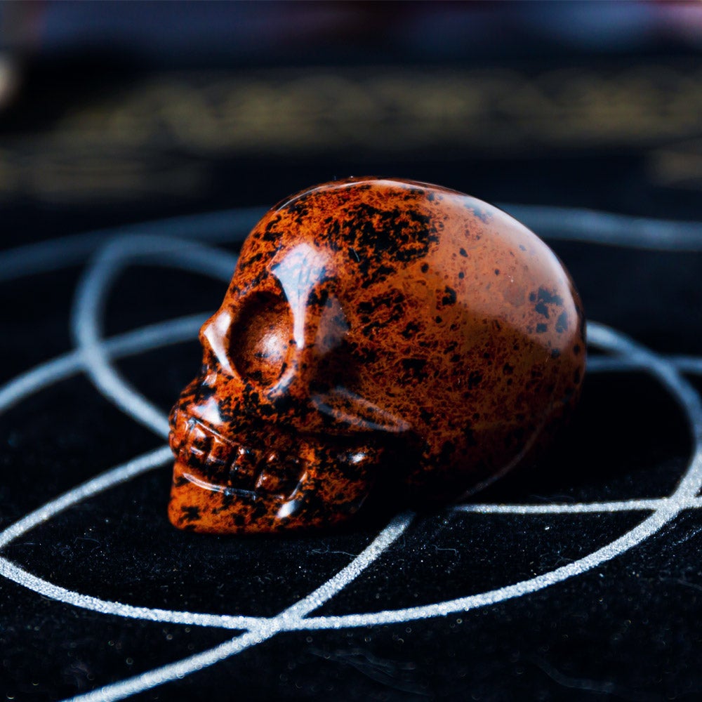 2" Mahogany Obsidian Skull