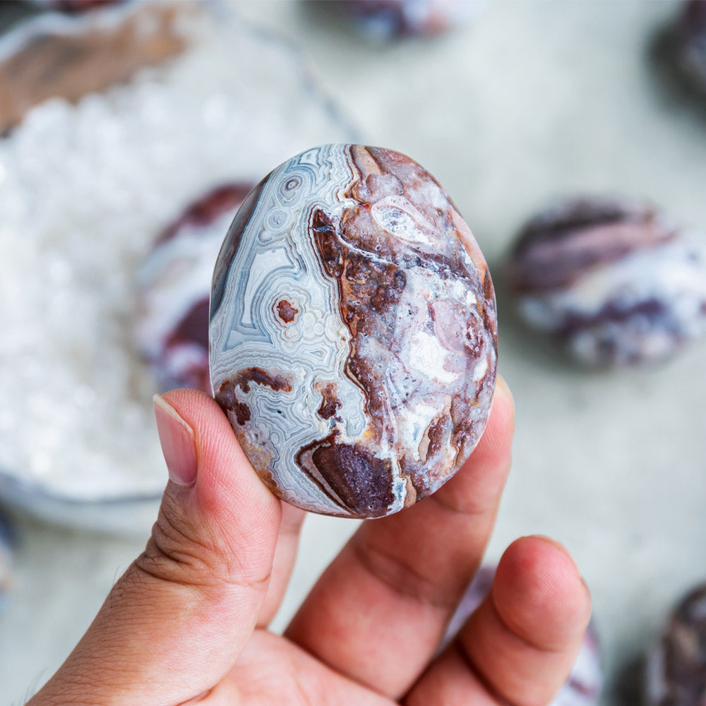 Mexican agate Palm stone