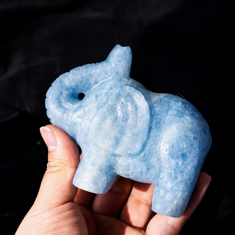 Blue Calcite Elephant