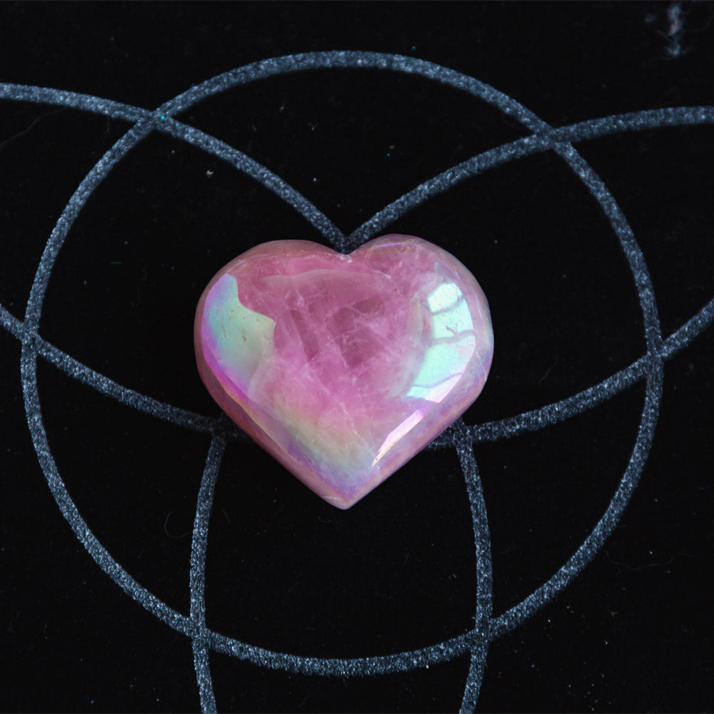 Aura Rose Quartz Heart