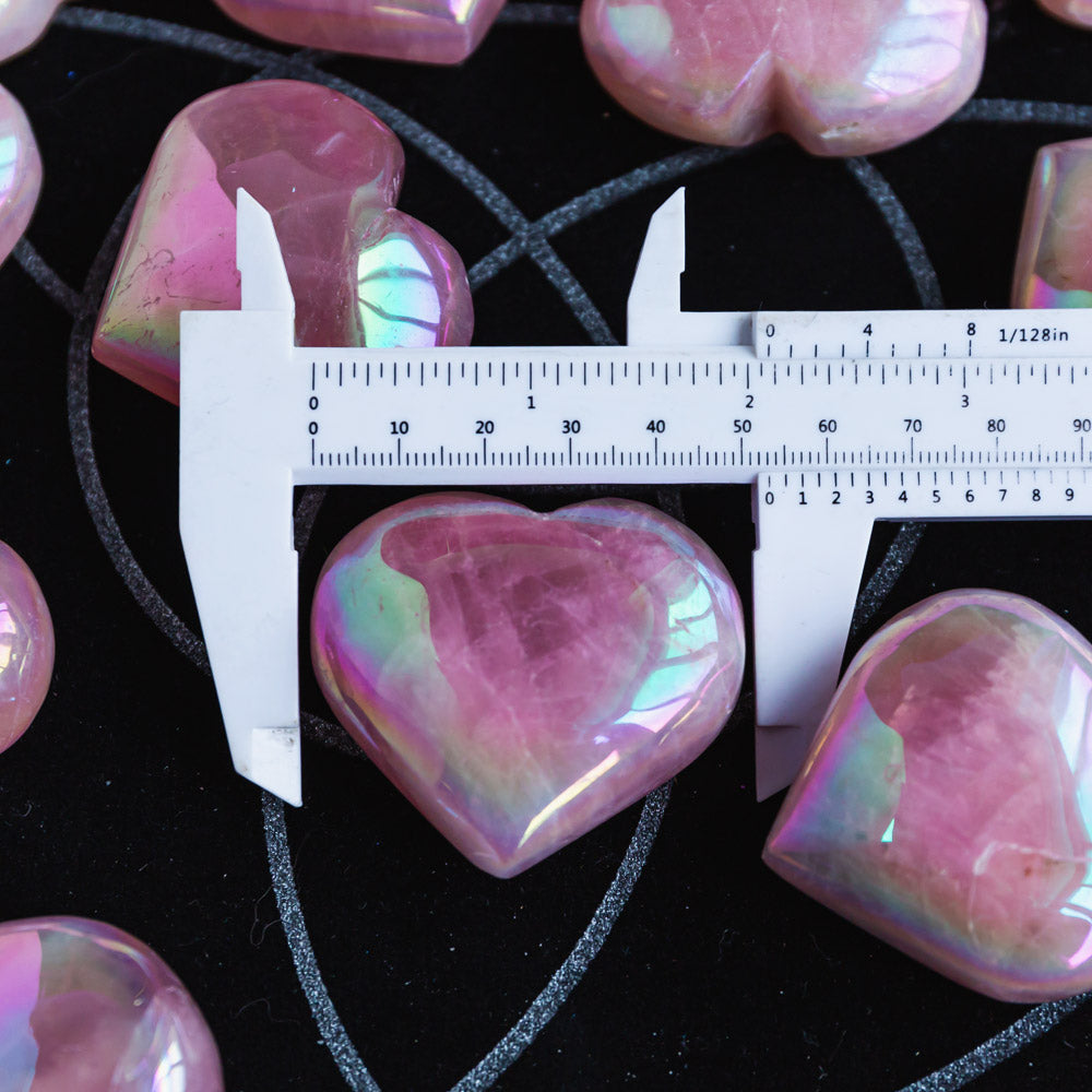 Aura Rose Quartz Heart