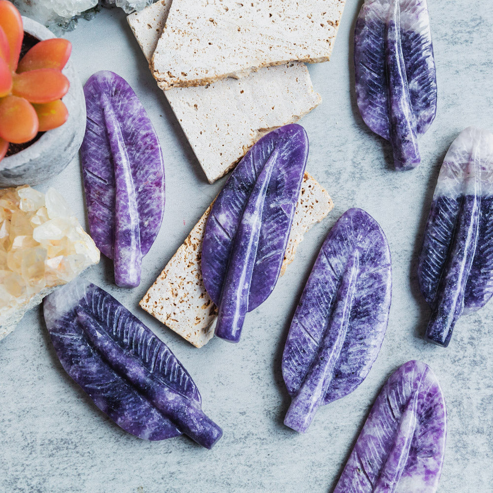 Lepidolite Feather