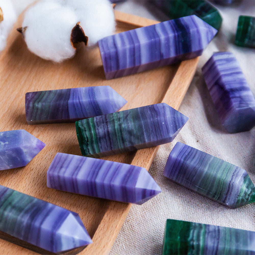 Silk Fluorite Point