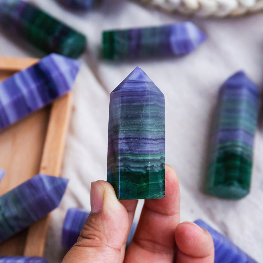 Silk Fluorite Point