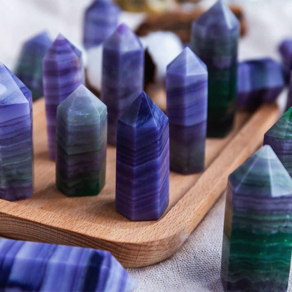 Silk Fluorite Point