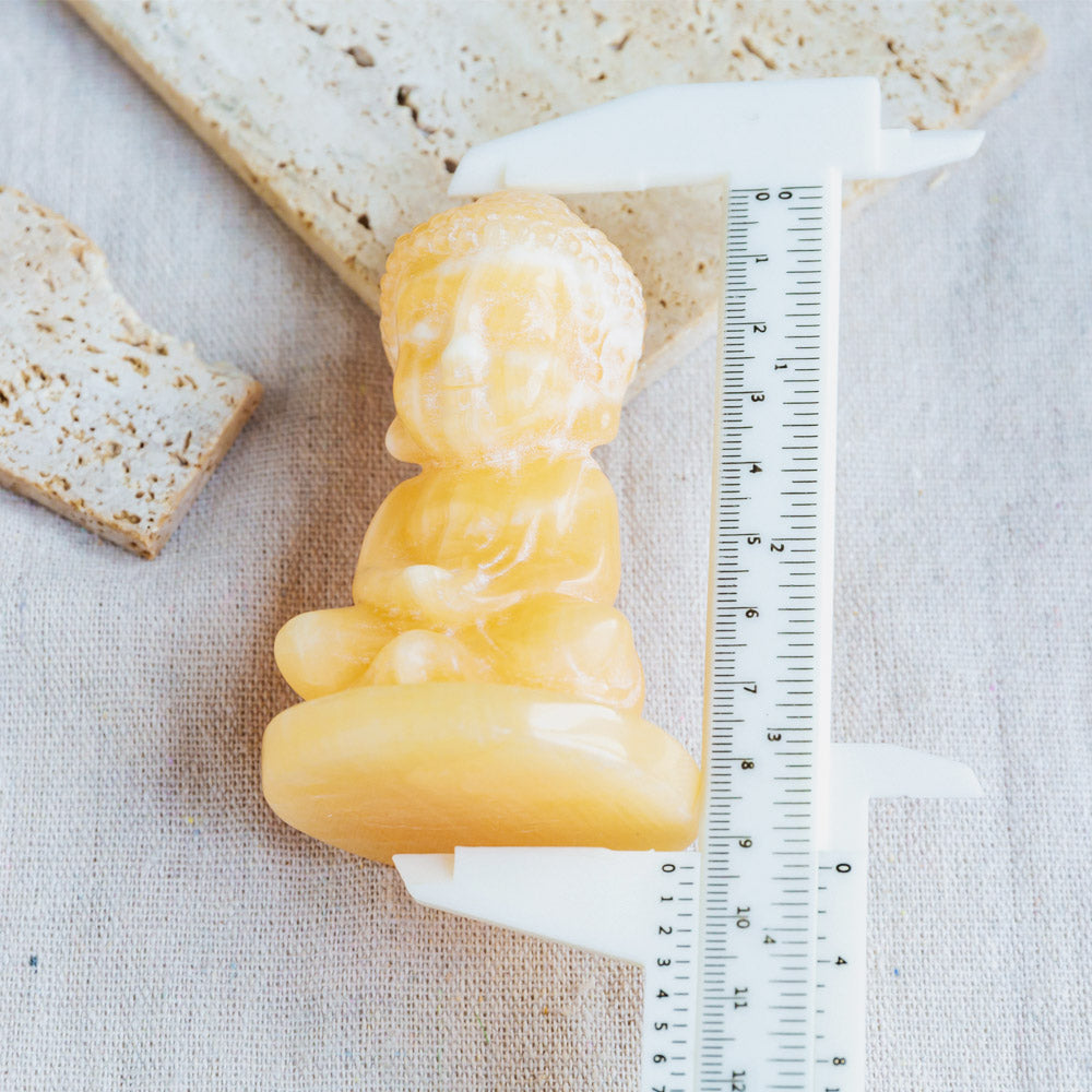 Orange Calcite Baby Buddha