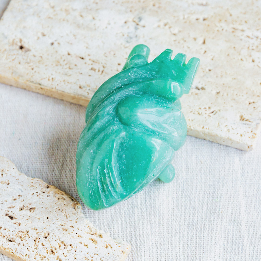 Green Aventurine Human Heart