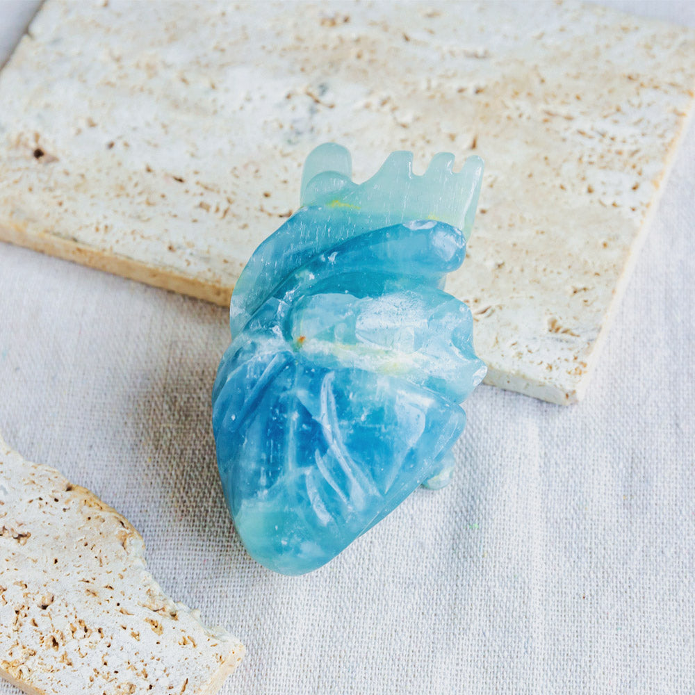 Blue Onyx Human Heart