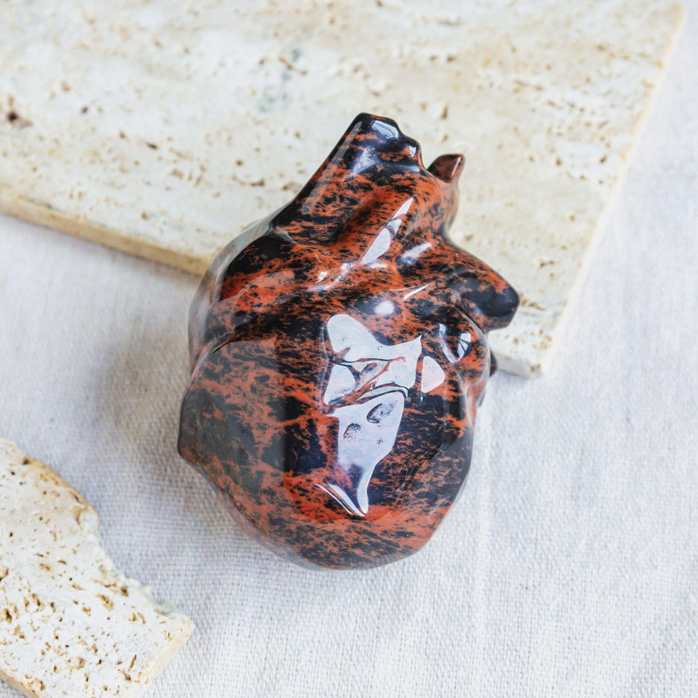 Mahogany Obsidian Human Heart