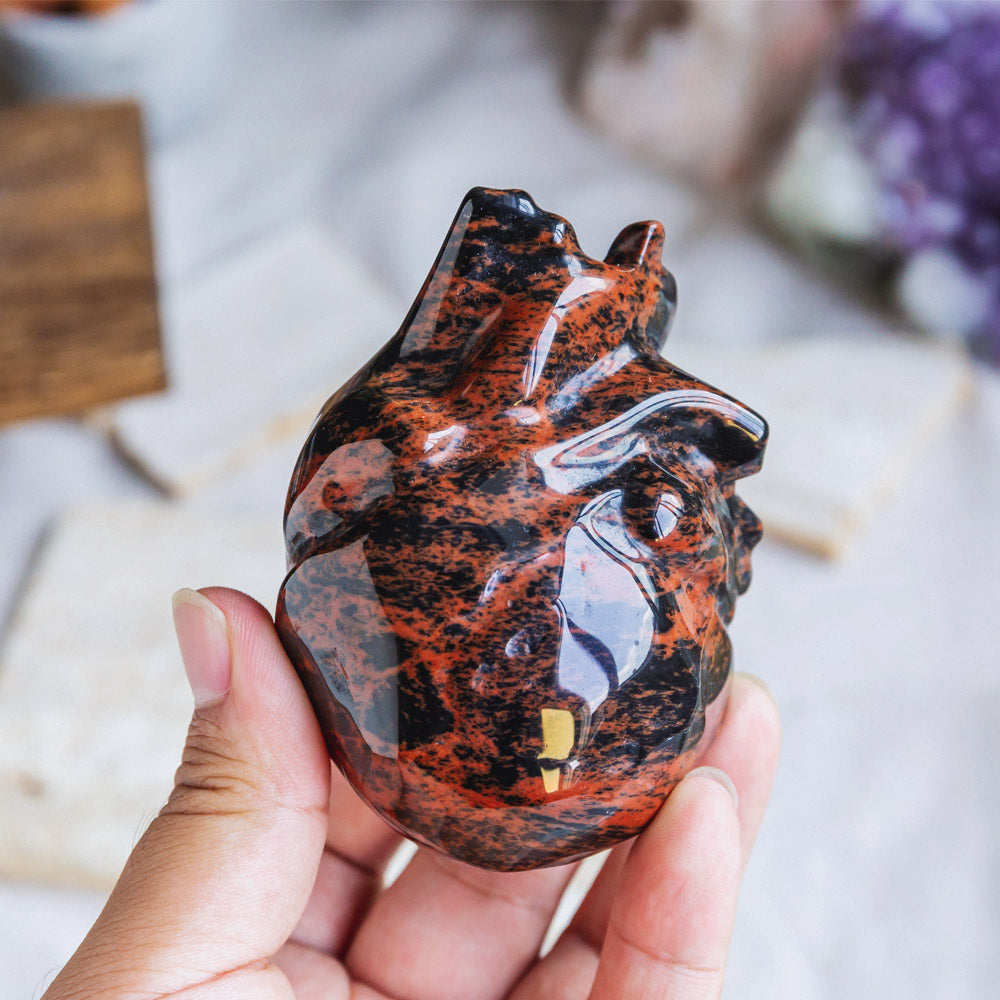 Mahogany Obsidian Human Heart