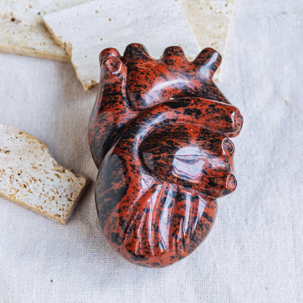 Mahogany Obsidian Human Heart