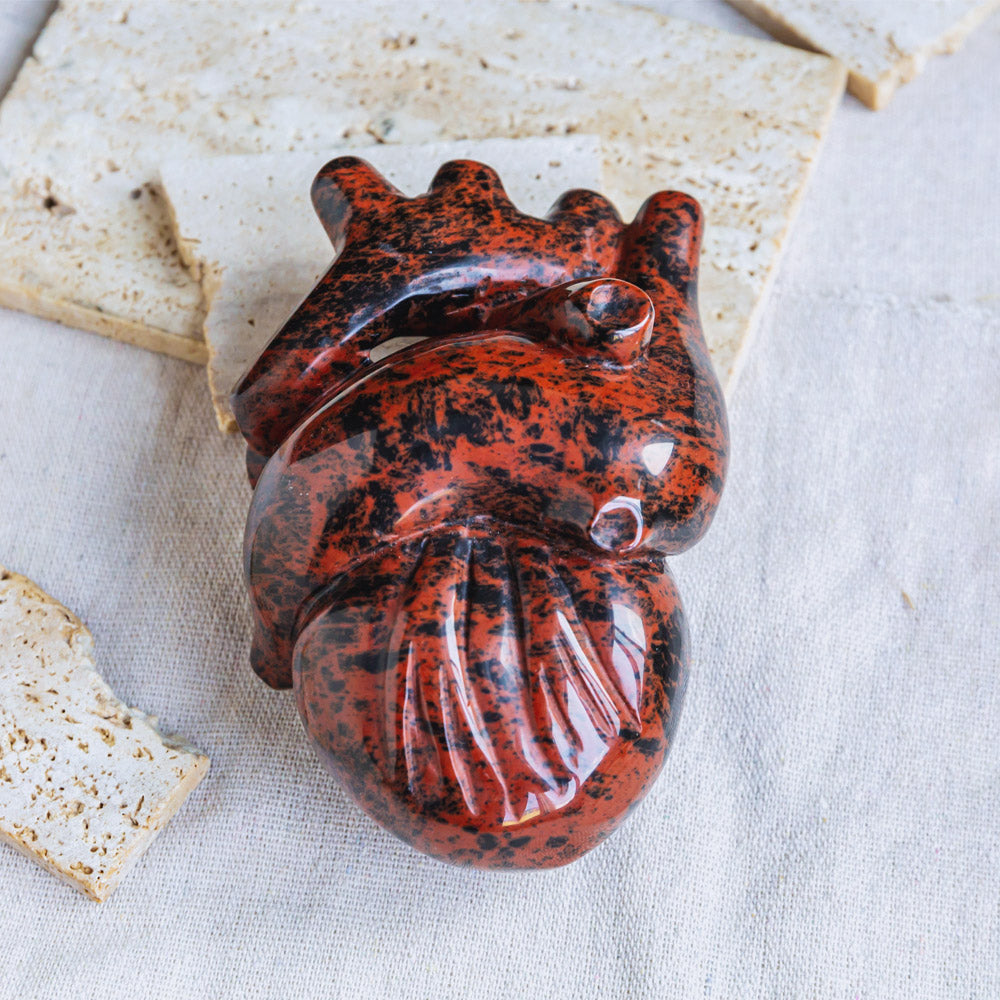 Mahogany Obsidian Human Heart