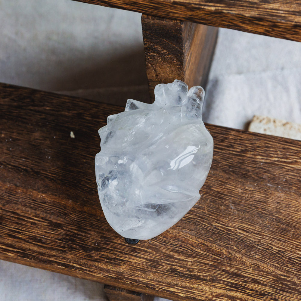 Clear Quartz Human Heart