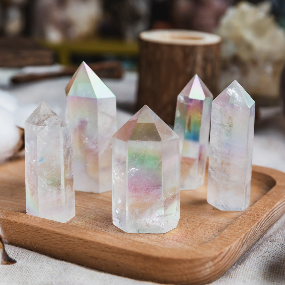 Aura Clear Quartz Point