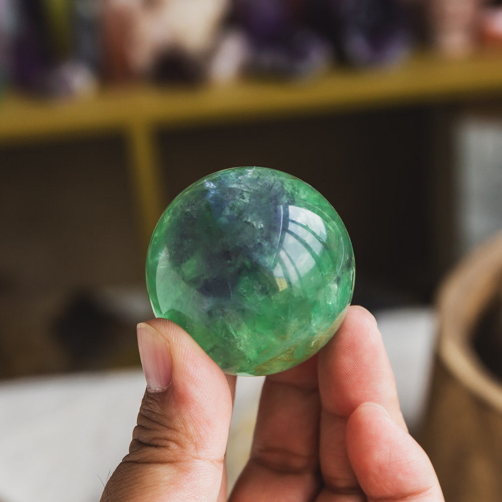 Green Fluorite Spheres