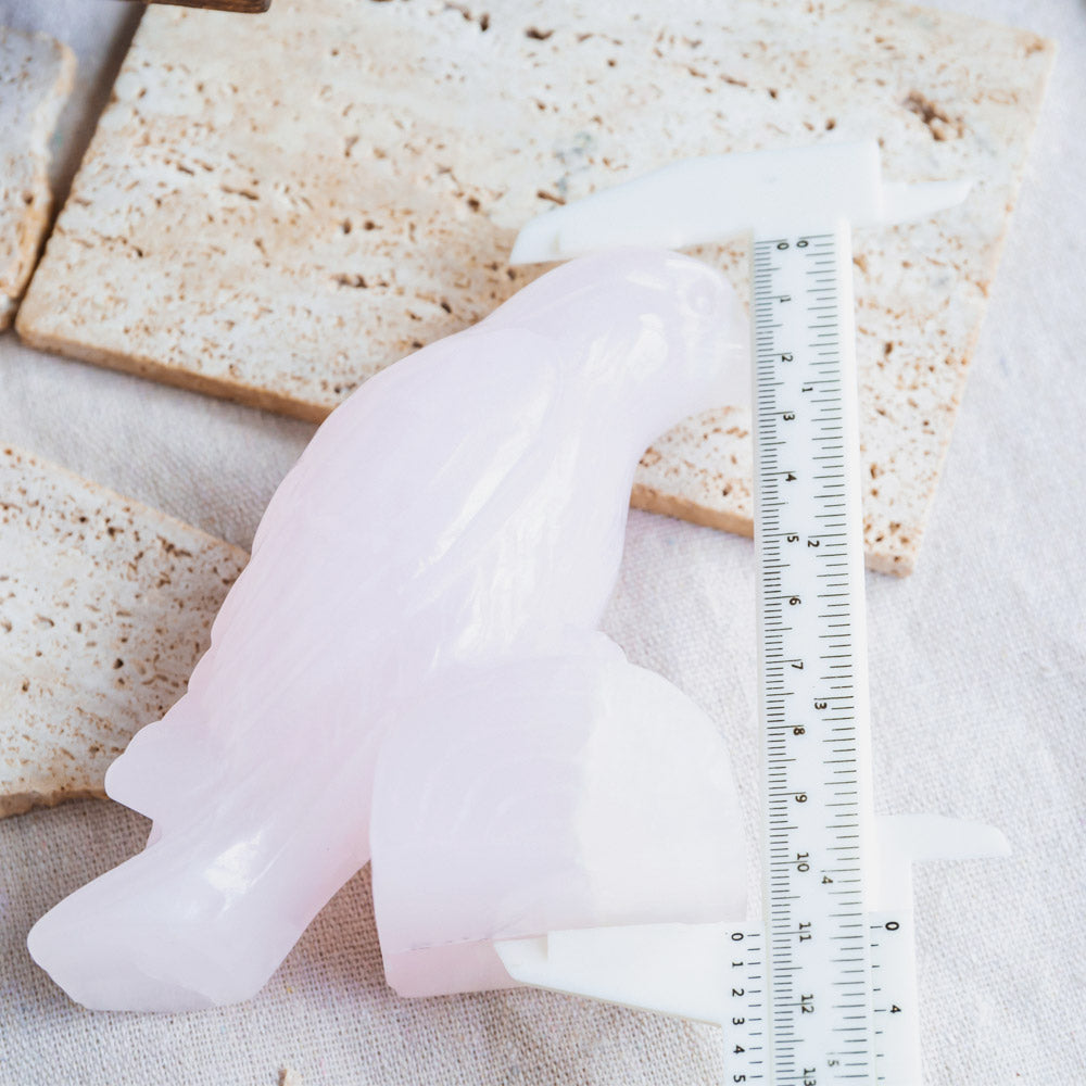 Pink Calcite Crow