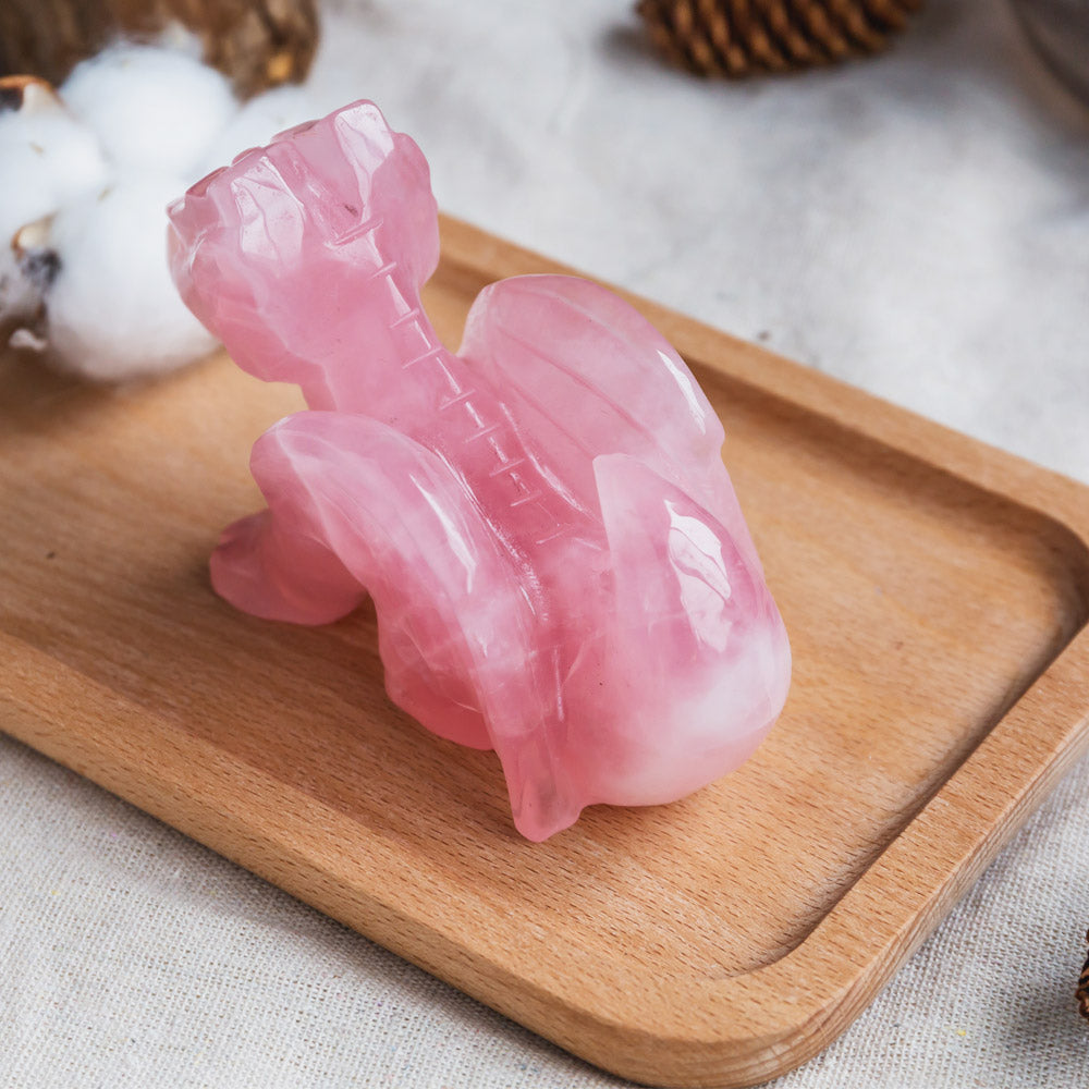 Rose Quartz Flying Dragon